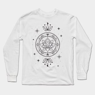 Lotus with moon phase Long Sleeve T-Shirt